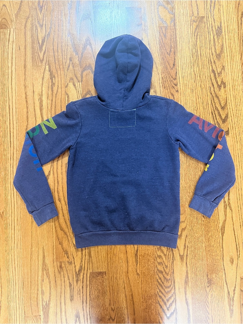 Aviator Nation Navy Hoodie with Rainbow Surf Logo - Picture 4 of 6